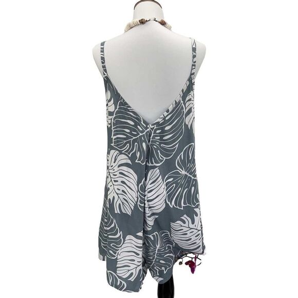 Kau wela Summer Mini Romper Beach Boho Romper Gypsy Overall Wide Leg Monstera - Picture 15 of 16